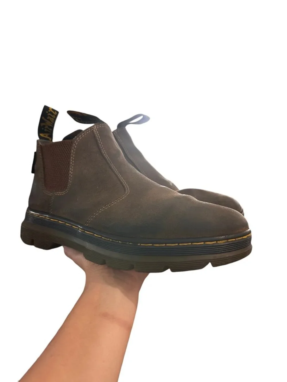 Dr. Martens Hardie II Suede Chelsea Boots Mens 9 Brown workwear Chore Outdoor